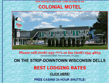 Tablet Screenshot of colonialmoteldells.com